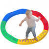 Qaba Kids Balance Beam, 8pcs Balance Stepping Stones For Kids With Non-slip Foot Pads, Indoor Outdoor Obstacle Course Kids Sensory Toy For Balance Coordination And Strength