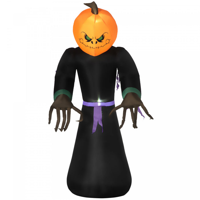 Homcom 7ft Pumpkin Reaper Inflatable Halloween Decoration