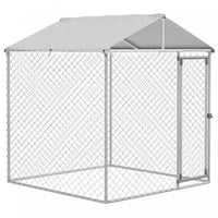 Pawhut Outdoor Dog Kennel Dog Run With Waterproof, Uv Resistant Cover For Small And Medium Sized Dog