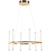 Dainolite Corvette Chandelier 36w Aged Brass White Acrylic Diffuser Lamp