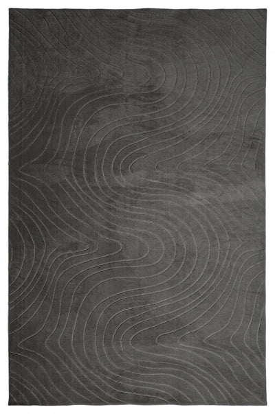 Somos Contemporary Charcoal Washable Rug 9'0" x 12'0" Indoor Area Rug | Tapis Lavable/Contemporain Somos 9'0" x 12'0" en Charbon