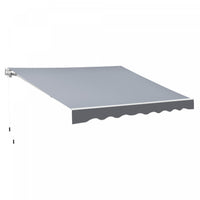Outsunny 8' x 7' retractable awning, patio awnings, sunshade shelter with 280g/m² Uv & Water-resista