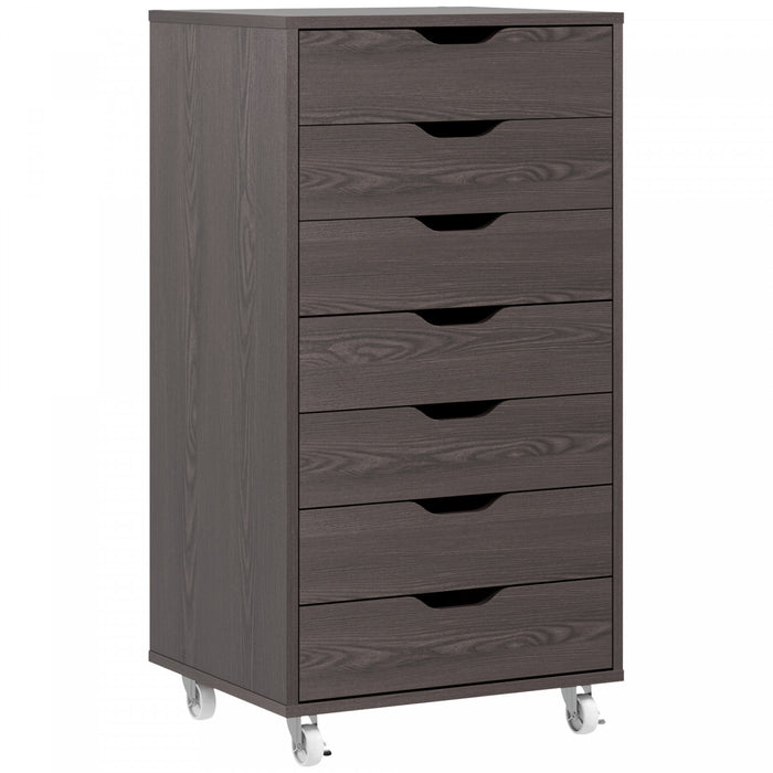 Vinsetto Mobile Filing Cabinet with Drawers File Cabinet with Wheels Grey