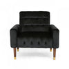 Lucas Modern Accent Seating Arm Chair With Tufted Back,polyester Upholstery,black Accent Chair