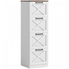 HOMCOM 4 Drawer File Cabinet, Filing Cabinet Fits Letter/A4 Size, White