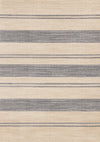 Covington Beige Grey Striped Design Rug, 6'7\" x 9'10\" Indoor Area Rug