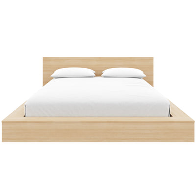 Kanso Low Platform Bed Set Queen Bed | Kanso Lit a Plateforme Basse avec Tete de Lit