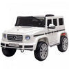 Aosom 12v Electric Car For Kids, Mercedes Benz G500 Licensed Battery Powered Kids Ride On Car With Remote Control, Music, Lights, Mp3, Suspension Wheels For 37-96 Months, White