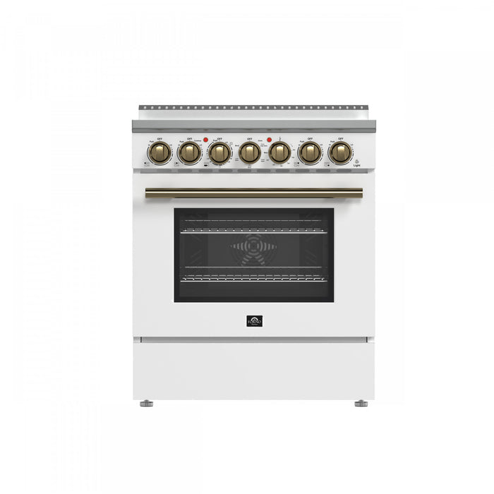 Forno Paolo 30\" White Electric Range, 4.38 CU.FT. - FFSEL6011-30WHT