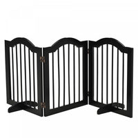 Pawhut Freestanding Pet Gate For Dogs 24