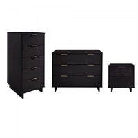 Granville Modern 3-Piece Dresser Set in Black 