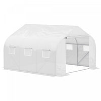 Outsunny 11.5' X 10' X 6.5' Portable Walk-in Tunnel Greenhouse, Garden Plant Growing Warm House, Out
