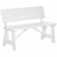 Outsunny Wooden Garden Bench For Outdoor,white
