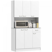 HOMCOM Modern Buffet with Hutch, Kitchen Cabinet with Storage Cupboard