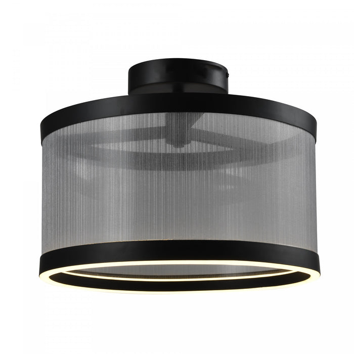 Cora Integrated Led Semi Flush Mount, Silver