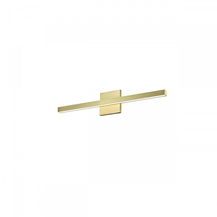 Dainolite Arandel Vanity Light 18w LED Aged Brass Frosted Acrylic Diffuser Lamp