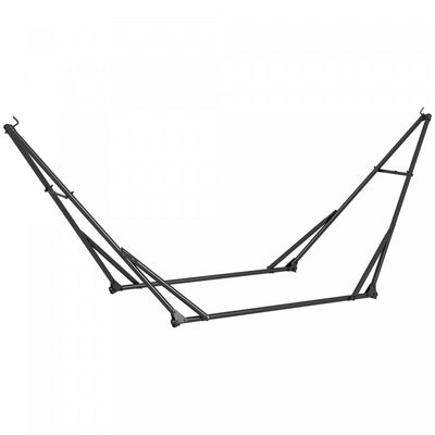 Outsunny Foldable Hammock Stand, 2-in-1 Hammock Chair Stand Only, Black