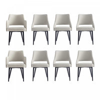 Tremont Modern 8-Piece Dining Chair Set in Stone Gray