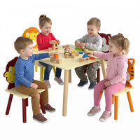 Qaba Kids Table and Chair Set, Toddler Table and 4 Chairs Set for Art, Craft, Drawing and Snack Time, Playroom, Classroom, Nursery, Boys Girls 3-8, Yellow
