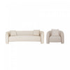 Sylvia Modern Glam 2-Piece Sofa Set in Gold Dust