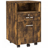 Vinsetto 2 Drawer Filing Cabinet with Lock for A4 Letter Size, Rustic Brown