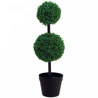 Outsunny 2 Ball Topiary Tree for Home Office, Living Room Decor