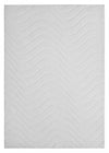 Pearl White Waves Washable Shag Area Rug 5'x7' Indoor Area Rug