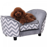 Pawhut Pet Sofa Elevated Dog Bed Raised Cat Couch Puppy Furniture For Small Sized Dogs With Storage