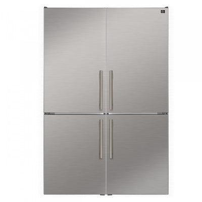 Forno Custodia 48" Bottom Freezer combo, 20.6 cu.ft., Ice Maker, Total No frost, Stainless - FFFFD1766-48S Refrigerator | Refrigerateur Custodia de 48 po, 20,6 pi³, avec machine a glacons, acier inoxydable – FFFFD1766-48S