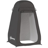 Outsunny Pop Up Shower Tent, Outdoor Privacy Changing Dressing Room, Black