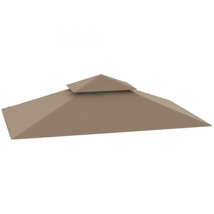 Outsunny Bbq Gazebo Canopy Replacement, 5'x8' Grill Gazebo Roof, Khaki