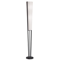 Dainolite Emotions 2 Light Floor Lamp Matte Black White Shade