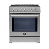 Forno Leonardo Espresso 30\" Slide-In Induction Range, Stainless Steel -FFSIN0982-30