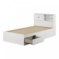 Hazen Mates Bed With 3 Drawers And Headboard Set White Pine - South Shore Twin Bed