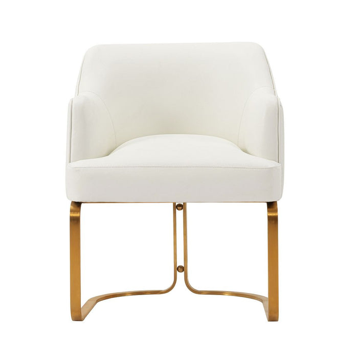 Manhattan Comfort Modern Edra Leatherette Dining Chair - Cream