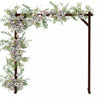 Outsunny 7ft Wedding Arch, Rectangular Wooden Arch For Ceremony, Dark Brown
