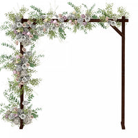 Outsunny 7ft Wedding Arch, Rectangular Wooden Arch For Ceremony, Dark Brown