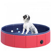 Pawhut Folding Dog Pool Portable Pet Kiddie Swimming Pool, Outdoor/indoor Puppy Bath Tub With Nonslip Bottom For Dogs & Cats, (Φ32\", Red)