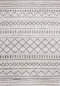Emmett Grey Tribal Inspired Frieze Rug, 5'3
