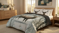 3-Piece King Size Deer Comforter Set 