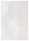Velvet Cream Circles Washable Shag Area Rug 5'x7' Indoor Area Rug