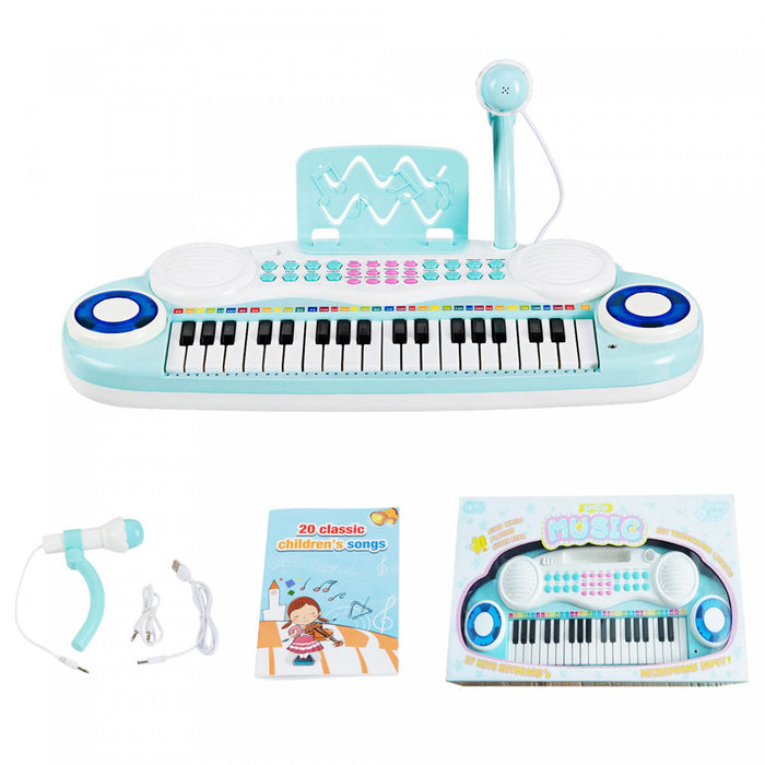 Costway 37-Key Keyboard Piano Electronic Musical Instrument Blue
