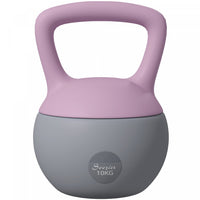 Soozier 22 lb Soft Kettlebell, Sand Filled Weight with Grip Handle, Solid Kettlebell Weight for Full Body Workout and Strength Training, Home Gym Equipment, Purple