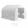 Outsunny 11.5' X 6.6' X 6.6' Portable Walk-in Tunnel Greenhouse, White