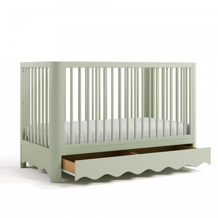 Storkcraft Casablanca Deluxe 5-in-1 Convertible Crib with Drawer - Sage