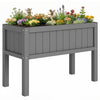 Outsunny Raised Garden Bed with Drainage Holes, Grey