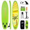 Goplus Large Inflatable Sup Board, Portable Paddle Board With 5d Rings Stand Up Paddle Board For Youth & Adult Green