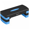 Soozier Aerobic Exercise Step Platform, 4"/6"/8" Height Adjustable Aerobic Stepper with Risers, Workout Stepper for Home Gym, Men, Women, Cardio Fitness, Strength Training, Blue
