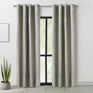 Thermaplus Alpine Light Grey Blackout Grommet Curtain Panel - 52 x 95