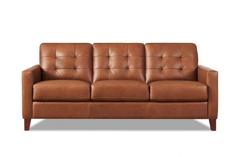 Hydeline Aiden Leather Sofa - Brown